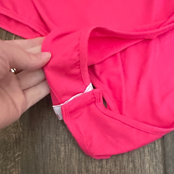 Zeagoo Fuchsia Bodysuit Top NWT | Sheer Puff Sleeve Pink Medium - Picture 4 of 4